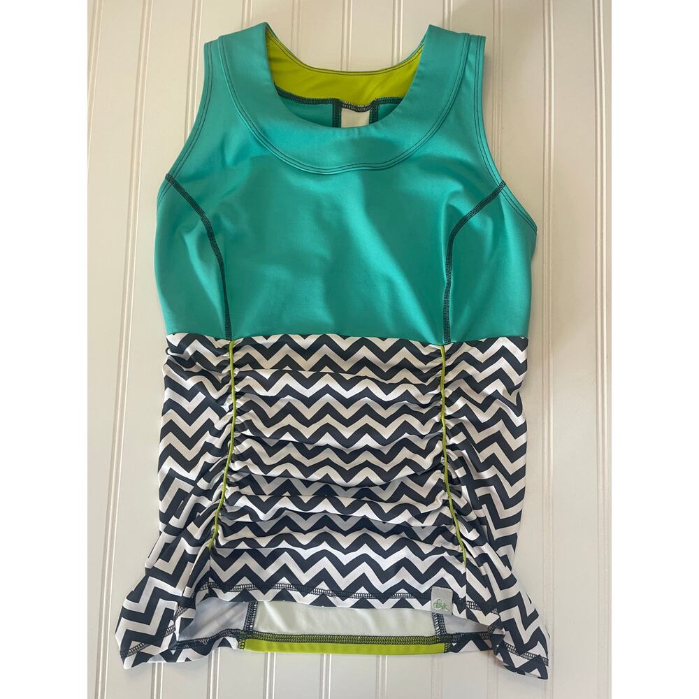 Tonik Cycling Activewear Outdoors Tank Top Zipper Pocket Bright Womens Small